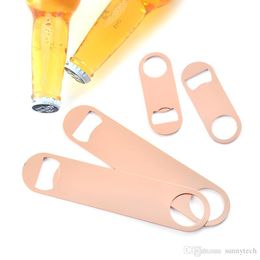 Rose Gold Multifunction Bottle Opener Large Stainless Steel Flat Bottle Opener Tool Bar Beer Wine Openers LX02170