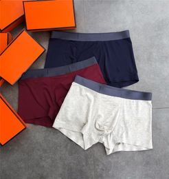 roupa interior laranja
 Desconto Homens Underpants 2021 Novos Shorts Soft Confortável Mens Laranja Respire Underwear Simples Homens Respirável e Underwear Unders