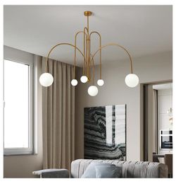 Pendant Lamps Modern Decoration Lamp Frosted Glass Light Italy Design Hinging Living Room Lighting Project