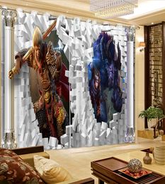 Stereoscopic European Creativity Blackout Curtain For Living Room Bedroom Hotel Home KTV Decoration 3D Curtains