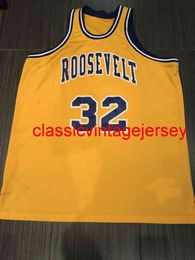 Legendary Game Roosevelt Dr. J Julius Erving Yellow Jersey Embroidery Custom Any Name Number XS-5XL 6XL