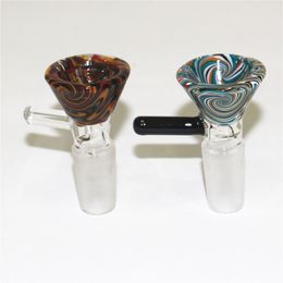 Wholesale smoking 14mm male glass bowl With flower Snowflake Philtre bowls For Water Bongs dabber tools