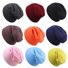 Hats Caps & Baby Hip-hop Hat Knitted Cap Warm Children's Solid Colour Keep Head Accessories