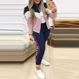 2021 Fashion Two-Pieces Suit Sets Female Stylish Plus Size Metal Sequins Coat & Pant Sets 2021 Women Elegant Tracksuit Women Y0625