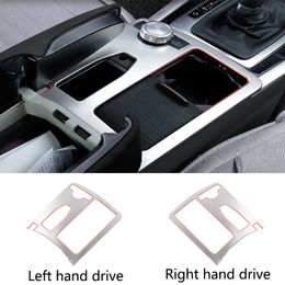 Car Sticker Interior Real Gear Shift Armrest Panel Water Cup Holder decorative Cover Trim strip Accessories LHD RHD For Mercedes Benz C Class W204