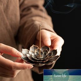 Alloy Lotus Incense Stick Holder Plate Coil Censer Household Indoor Porous Incense Burn Base Home Decor Craft Factory price expert design Quality Latest Style