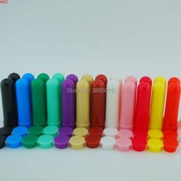 Coloured Plastic Blank Nasal Aromatherapy Inhalers Tubes Sticks With Wicks For Essential Oil Nose Container F591goods