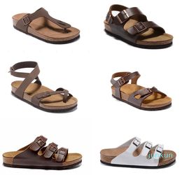 Mayari Arizona Gizeh 2021 verão Homens Mulheres sandálias rasas Chinelos de cortiça unissex Sapatos de saúde cores clássicas Preto branco Moda Sapatilhas 34-46