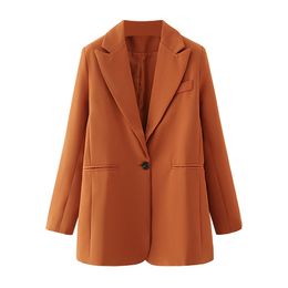 BLSQR Solid Women Blazer Formal s Lady Office Work Suit Pockets Jackets Coat Femme 210430
