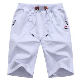 2021 Solid Men's Shorts Summer Mens Beach Wear Cotton Casual Male Sports Short Pant homme Brand Clothing