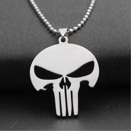 5pcs Stainless Steel Love Heart Skull Clown Horror Scary Mask Sign Pendant Necklace Skeleton Women Men Gift Jewelry Necklaces