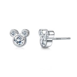 ZEMIOR S925 Sterling Silver Push-Back Bulk Mouse Animal Cubic Zirconia Earrings Special Counter Quality