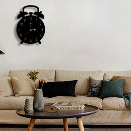 Wall Clocks Removable Nordic Alarm Clock Style Silent Wooden For Home Living Room Modern Design