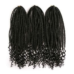 Hair Bulks African Braiding Pure Color Curly Braids 16 20 Inches Crochet Dreadlocks Extensions Wave Hairstyle