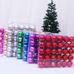 30Pcs 6cm Christmas Trees Ball Colorful Xmas Tree Decor Ornaments Party Home Garden Decoration News Year Gift JJB11322