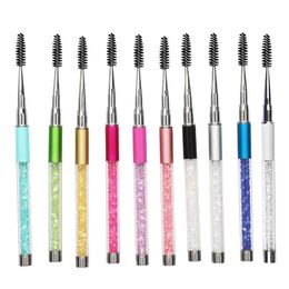 Wholesale Rhinestone Lash Brushes Reusable Eyelashes Brush Mascara Wand Applicator Eyelash Extension Make Up Tools Vendor