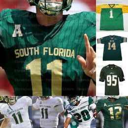 Custom USF South Florida College Football Jerseys Josh Black Kirk Livingstone Juwuan Brown Kelley Joiner Jr. Bryce Miller Jacob