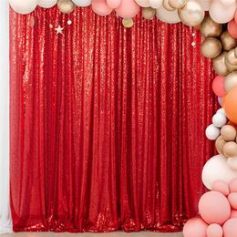 Red Zdada Seamless Sequin Backdrop 10FTx10FT-Red,Sequin Curtain Backdrop Photo Booth Wedding Props Glitter Party Background Decorations