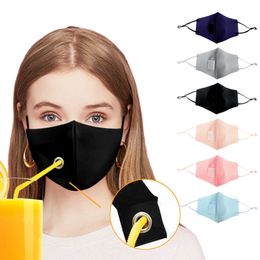 Adjustable Straw Invisible Multifunctional Party Warm Washable Solid Colour Mask for Men and Women BEPW720