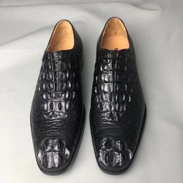 Thailand Crocodile Skin Skull Men's Dress Shoes Casual Business Real Bone Fashion Trend Leather S