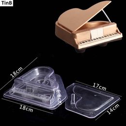New 3D Piano Shape Plastic Chocolate Mold Polycarbonate Candy Sugar Paste Cake Decorating Tools DIY Home Baking Tool