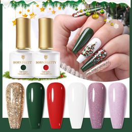 Nail Gel Born Pretty Christmas Nails 7ml Polish Red Green Gold Off Off UV LED TODOS para Nagel Kunst Gellack