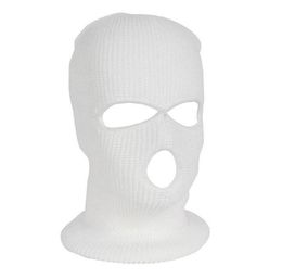 Winter Designer Balaclava masks Knitted warm windproof Ski cap 3 Hole knit woolen warm beanis hat Party Mask For Men Women