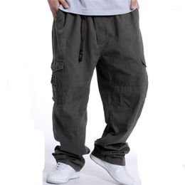 Men Sweatpants Hip Hop Dance Mens Trousers Pants Casual Joggers Loose Cargo Wide Leg Male Clothing 48 130KG Men's