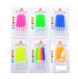 Solid Colour Simple Style Crystal Threaded Birthday Party Candle Adult Children Kids Baby Shower Birthday Cake Decor Gift 10pcs/set