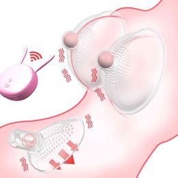 NXY Pump Toys Breast Nipple Suction Wireless Electric Remote Sex for Women Stimulation Licking Clitoral Vibrator Masturbator 1126