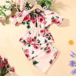 Girls Sets Summer Top+Short 2Pcs Clothing Kids Clothes Children Baby Girl Children's Costumes 210528