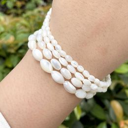 Other White Mother Of Pearl Shell Beads Oval Seashell Loose Spacer Necklace Bracelet Accessory For Jewelry Making Diy