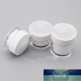 15g 30g 50g Acrylic Cosmetic Cream Jars Pot Fashion Rose Flower Pattern Eyeshadow Makeup Face Cream Container Bottles 10pcs/lot Factory price expert design Quality