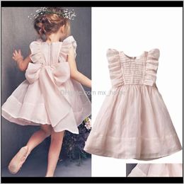 Summer Ruffles Doll Shirt Childrens Girls Clothing Kids Clothes Fairies Baby Girl Solid Princess Hafxy Dresses Msc47