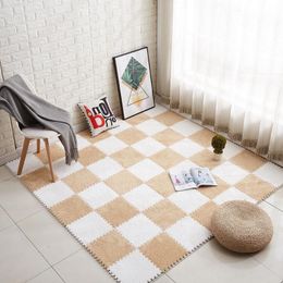 10pcs/lot Girlish Heart Splicing Foam Pad Bedroom Living Room Large Area Plush Block Jigsaw Puzzle Carpet Tatami Cushions F8186 210420