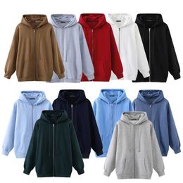 PUWD Oversize Women Thick Warm Hooded Jackets Winter Fashion Ladies Soft Cotton Long Coats Vintage Girls Chic Minimalism 211014