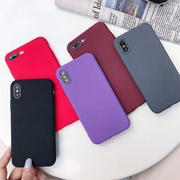 Sandstone Matte Silicone Cases For SamSung Galaxy S6 S7 Edge S8 S9 S10 Plus S10E Note 10 8 9 A50 Soft Non slip Cover Funda