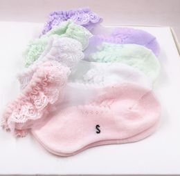 Summer Baby Socks Thin Lace Newborn Girls Sock Flower Princess Socks Breathable Infant Footwear 5 Colors DW6402