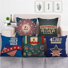 Independence Day Party Family Cushion Pillow Case Hugging Pillowcase Home Decoration Accessories Gift For Mom Son