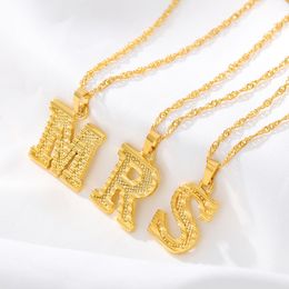 26 English Capital Letter Pendant Necklace Gold Plated 18K Environmental Protection Vacuum Plating Chain