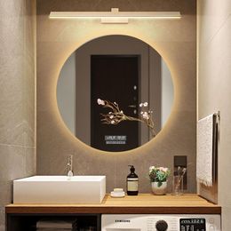 lámpara de círculo led Rebajas Espejos Smart Bath Light Mirry Wall Vanity Makeup Circle Bluetooth LED Colgando Espejo Accesorio Baño BI50BM