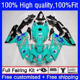 Injection OEM For Aprilia RSV-125 RSV 125 RS 125 RR 125RR Glossy cyan RS-125 RS4 Body 8No.135 RSV125 2006 2007 2008 2009 2010 2011 RSV125RR RS125 06 07 08 09 10 11 Fairing