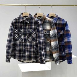 ZODF Trendy Men Winter Fleece Plaid Jackets Shirts Harajuku Male Thick Worm Coats Outfits Brand Design HY0339 211013