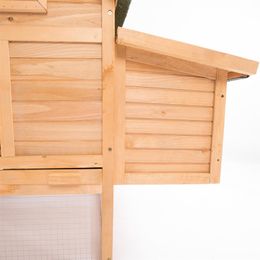 -US Stock Outdoor Wooden Chicken Coop, Hen House with Nest Box, recinzione filo di pollame gabbia per la casa A41