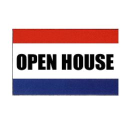 Open House Flag 3x5ft 150x90cm Digital Printing 100D Polyester Indoor and Outdoor Hanging with 2 Brass Grommets