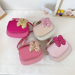 Girl cartoon princess handbags fashion cute kids butterfly messenger bag change purse children Colour matching PU one shoulder bag F145