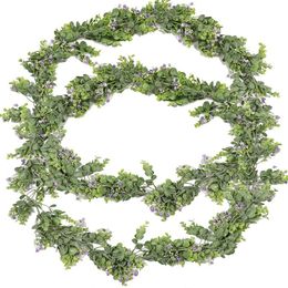 Decorative Flowers & Wreaths Packs 6FT Artificial Eucalyptus Garland Greenery Vine Plant For Wedding Background Arch Wall DecorDecorative