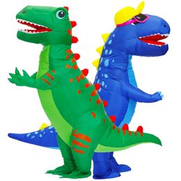 Mascot CostumesAdult Mascot Dinosaur Inflatable Costume Funny Carnival Halloween Party Costumes Suit T-Rex Role Play DisfracesMascot