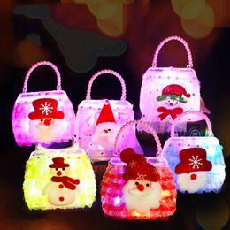 Party Favor New Christmas gift children's luminous bag cosmetic handbag princess fashion girl play house toy storage bags Xmas decoration