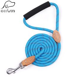Soft Handle Dog Leash Reflective Rope Nylon Dogs Leashes For Small Large Pet Lead Training Ropes Running